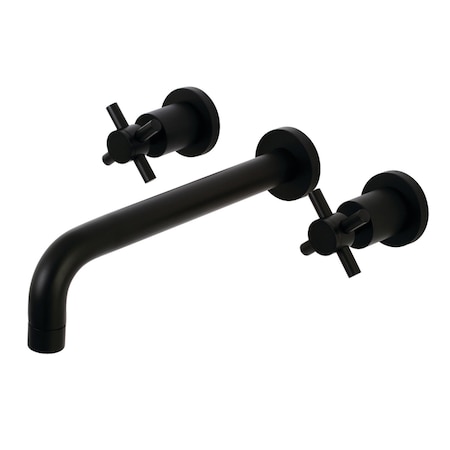 Kingston Brass Roman Tub Faucet, Matte Black, Wall Mount KS8020DX